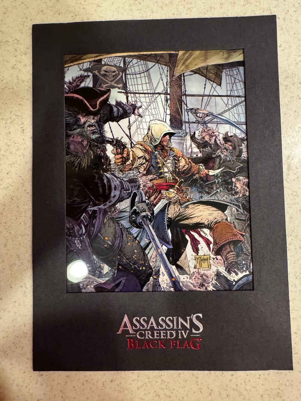 Assassins Creed IV Black Flag GameStop Exclusive Todd McFarlane Cel Art